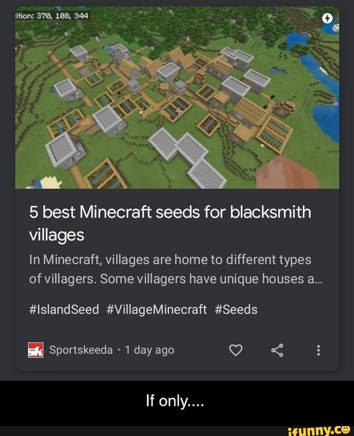 5 Best Minecraft Seeds For Blacksmith Villages vrogue.co