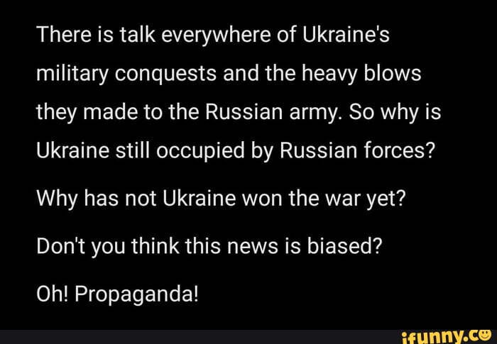 There is talk everywhere of Ukraine's military conquests and the heavy ...