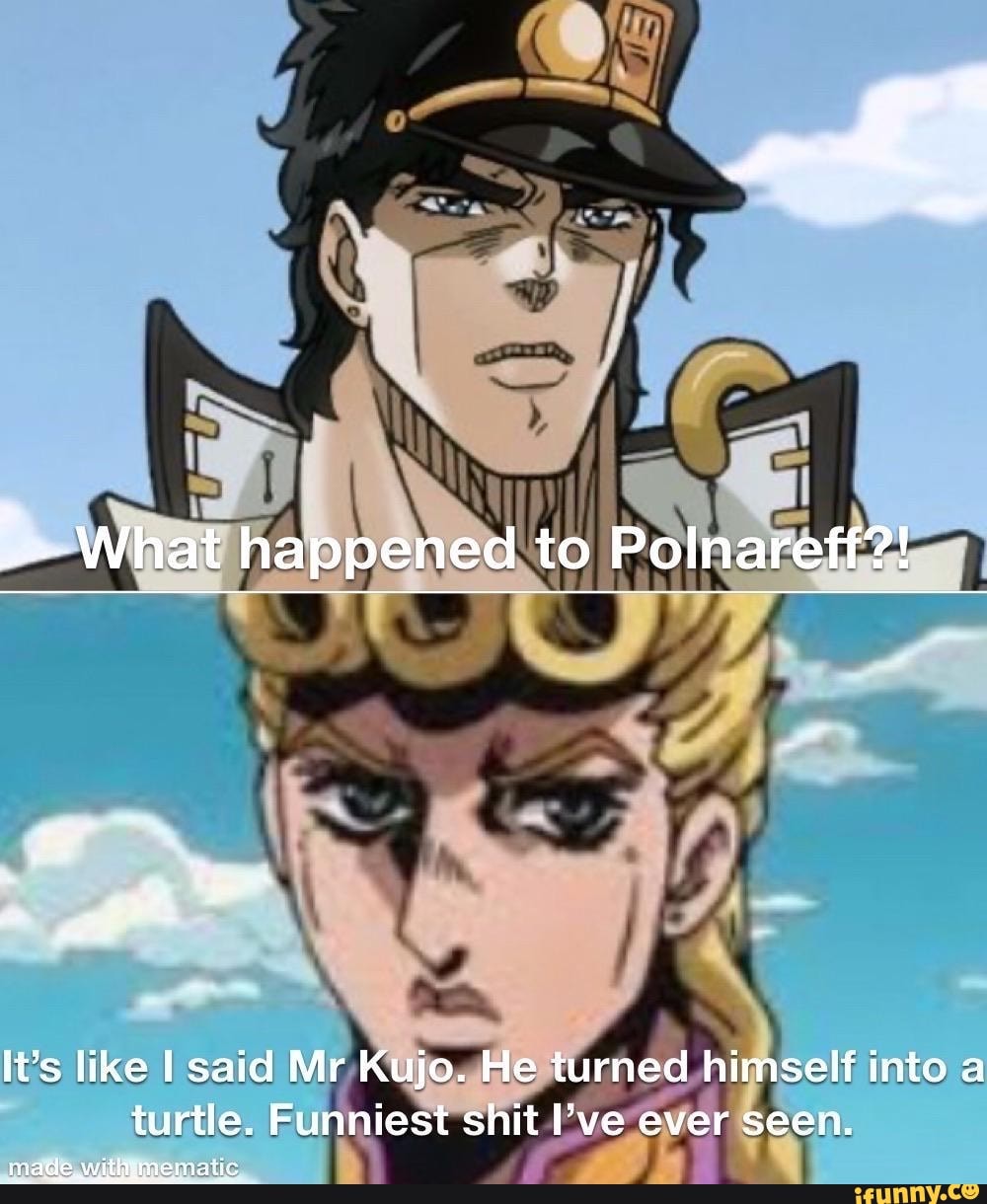 What happened to Polnareff?! it's like said Mr Kujo. He turned himself ...