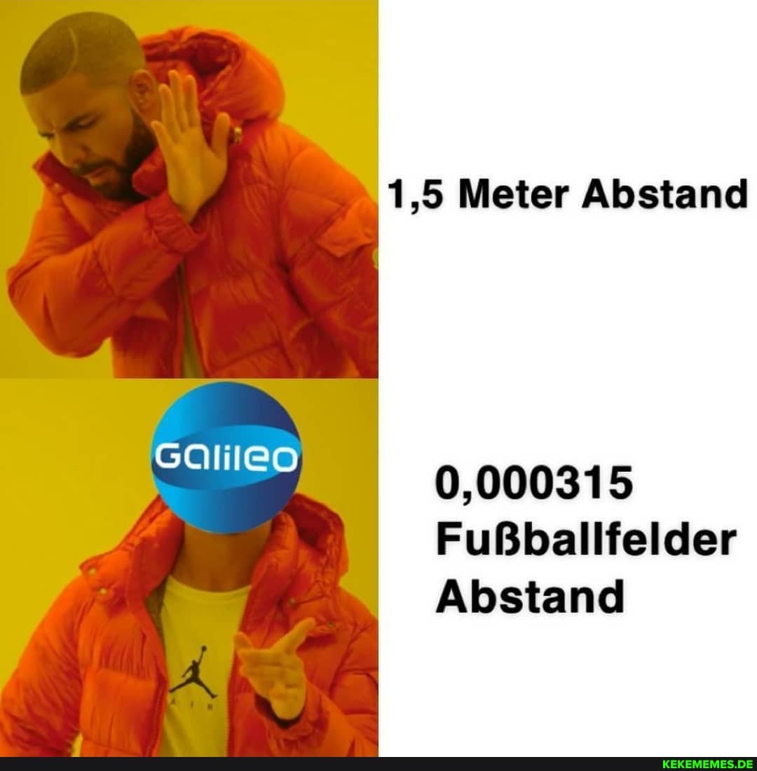 1,5 Meter Abstand
0,000315
Fußballfelder
Abstand