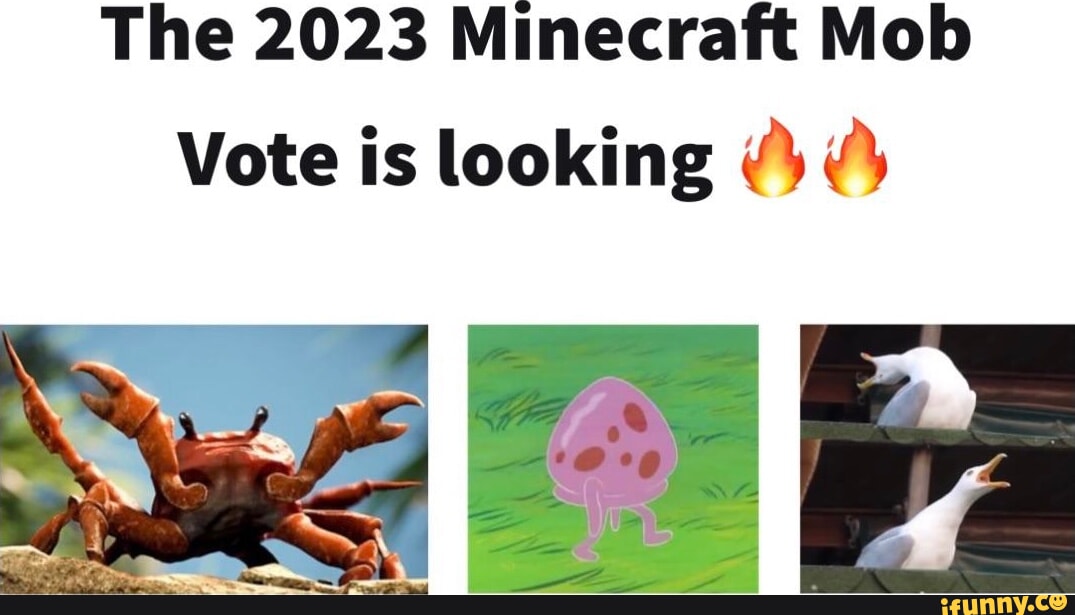 Me in Minecraft mob vote 2023: : r/memes