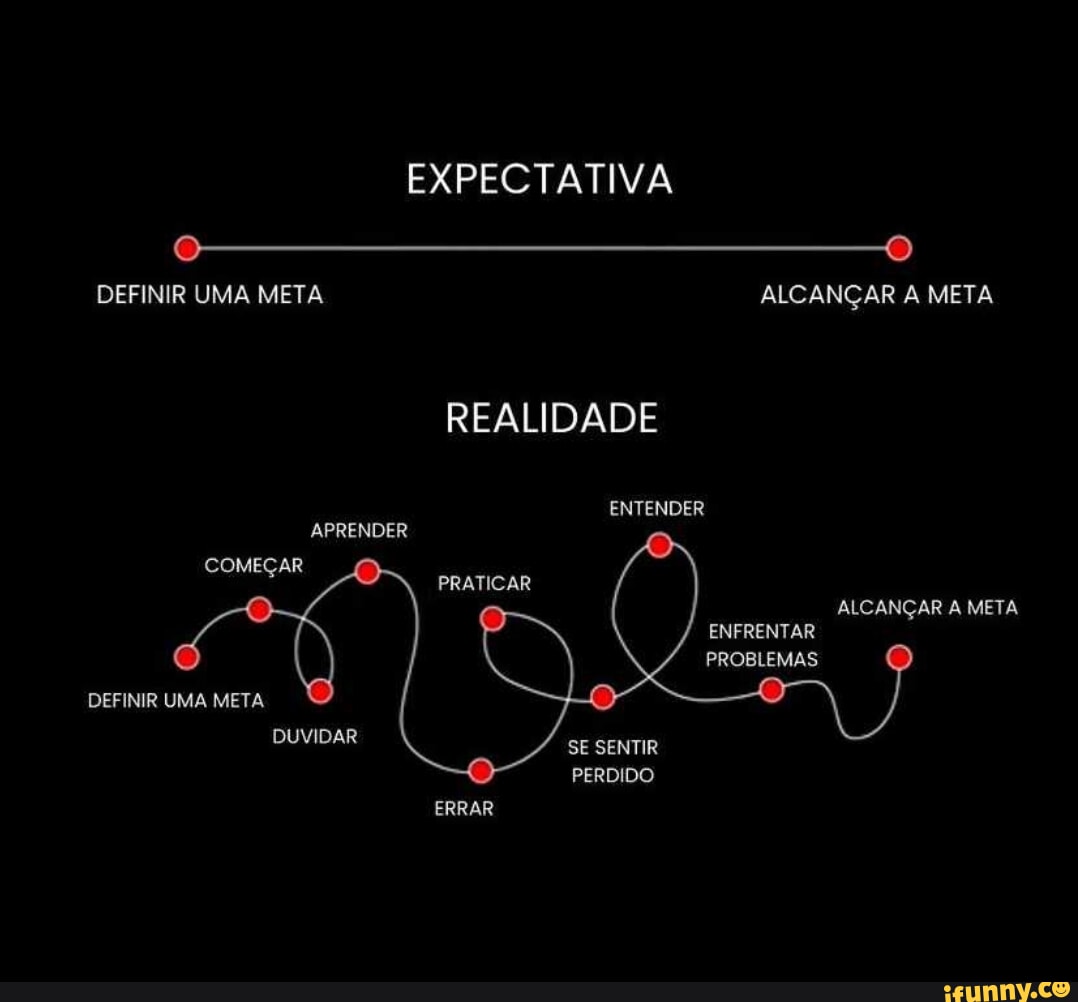 EXPECTATIVA DEFINIR UMA META ALCANÇAR A META REALIDADE ENTENDER ...