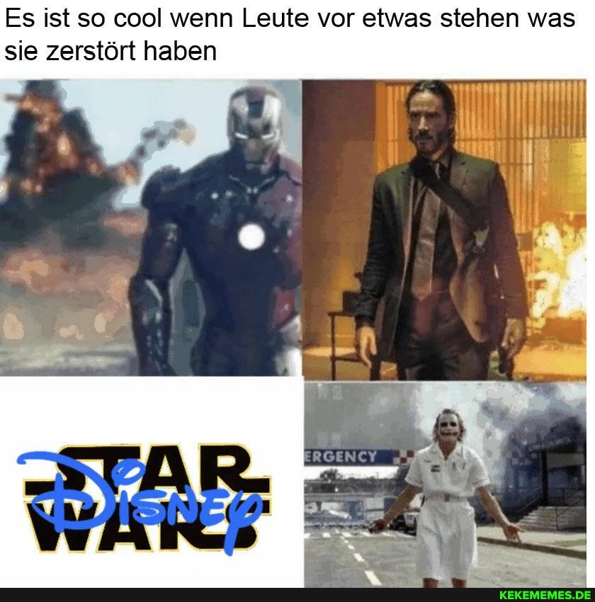 Es ist so cool wenn Leute vor etwas stehen was
sie zerstört haben