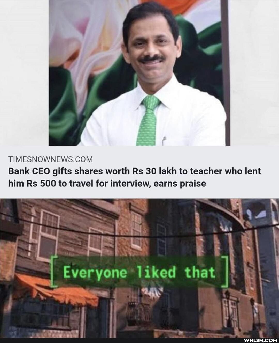 Bank CEO gifts shares worth Rs 30 lakh to teacher who lent him Rs 500 to travel for interview, earns praise
yo