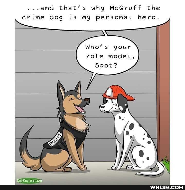 WHLSM. "..and that's why McGruff the crime dog is my personal her...