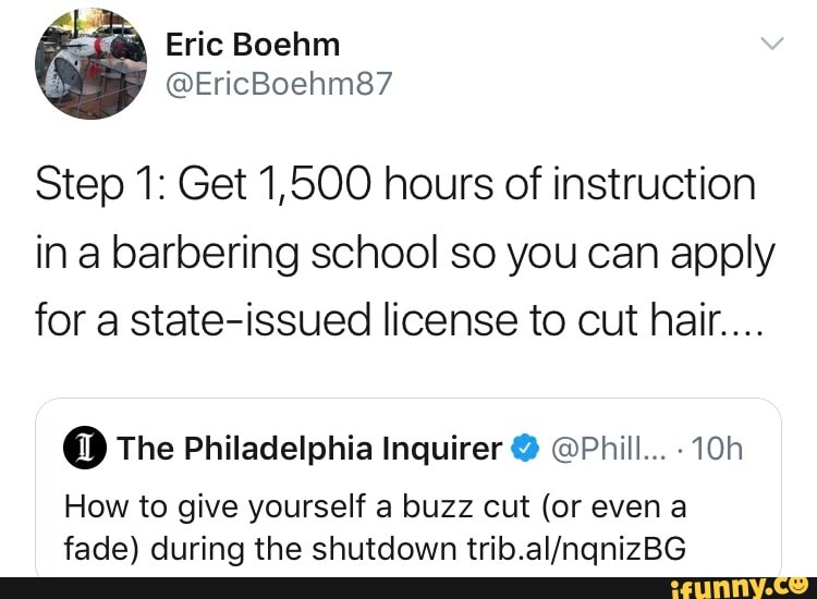 Step 1 Get 1,500 hours of instruction in a barbering school so you can