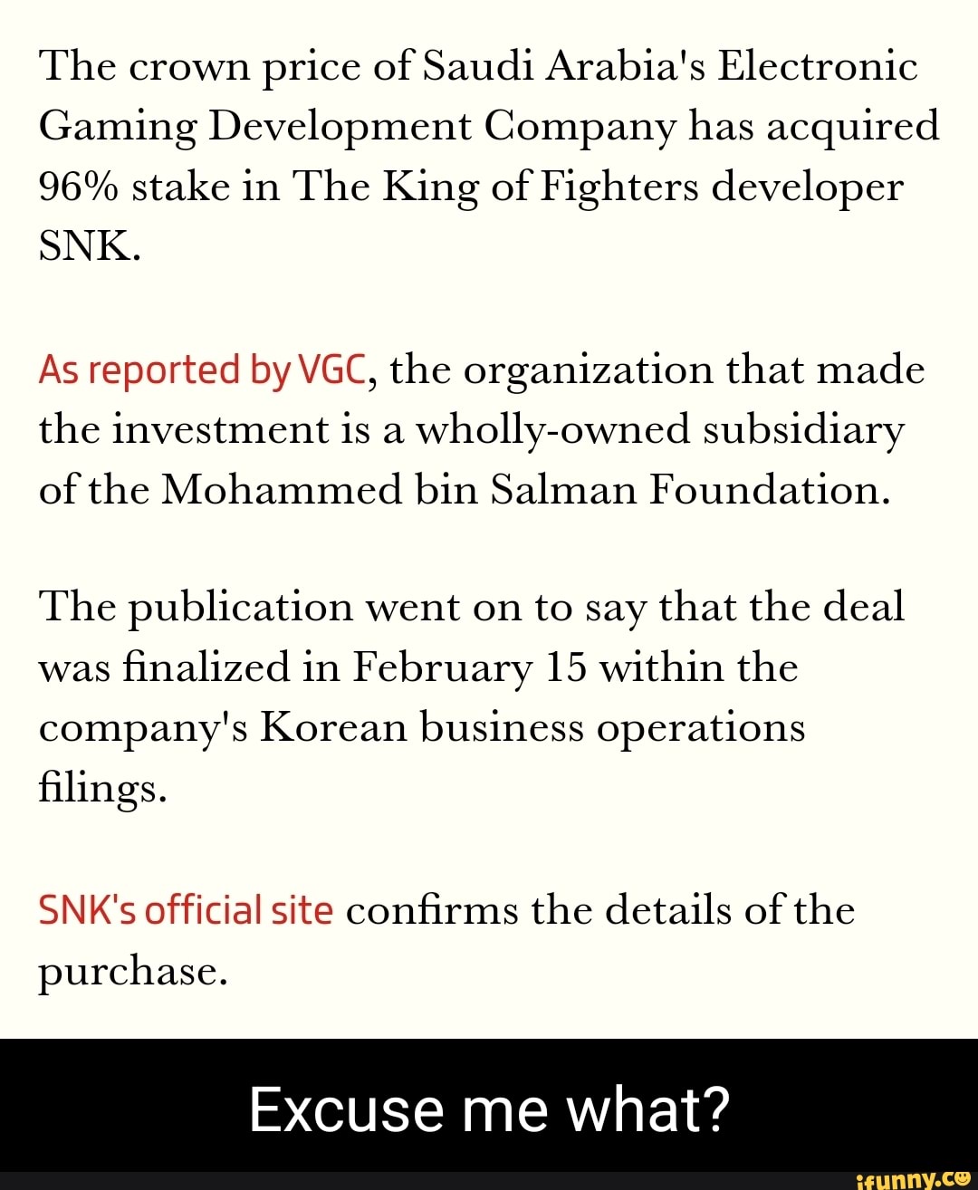 The crown price of Saudi Arabia's Electronic Gaming Development Company