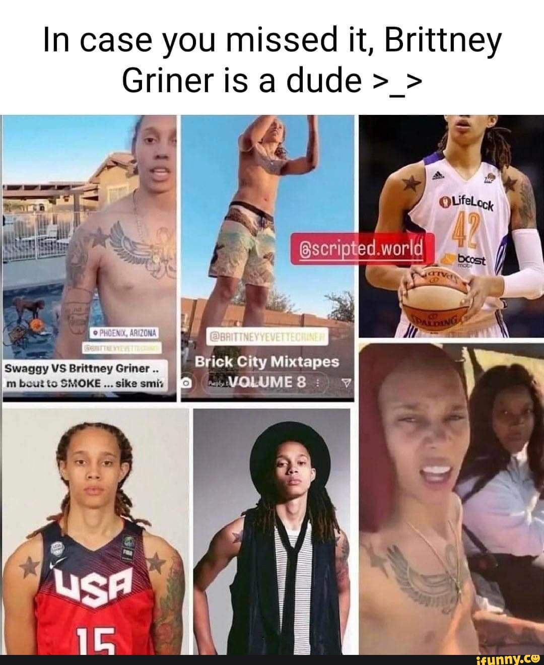 In case you missed it, Brittney Griner is a dude Swaggy VS Brittney