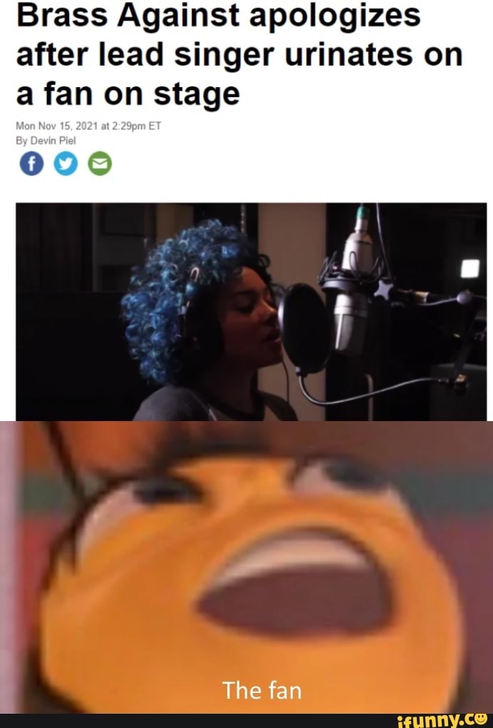 Brass Against apologizes after lead singer urinates on a fan on stage