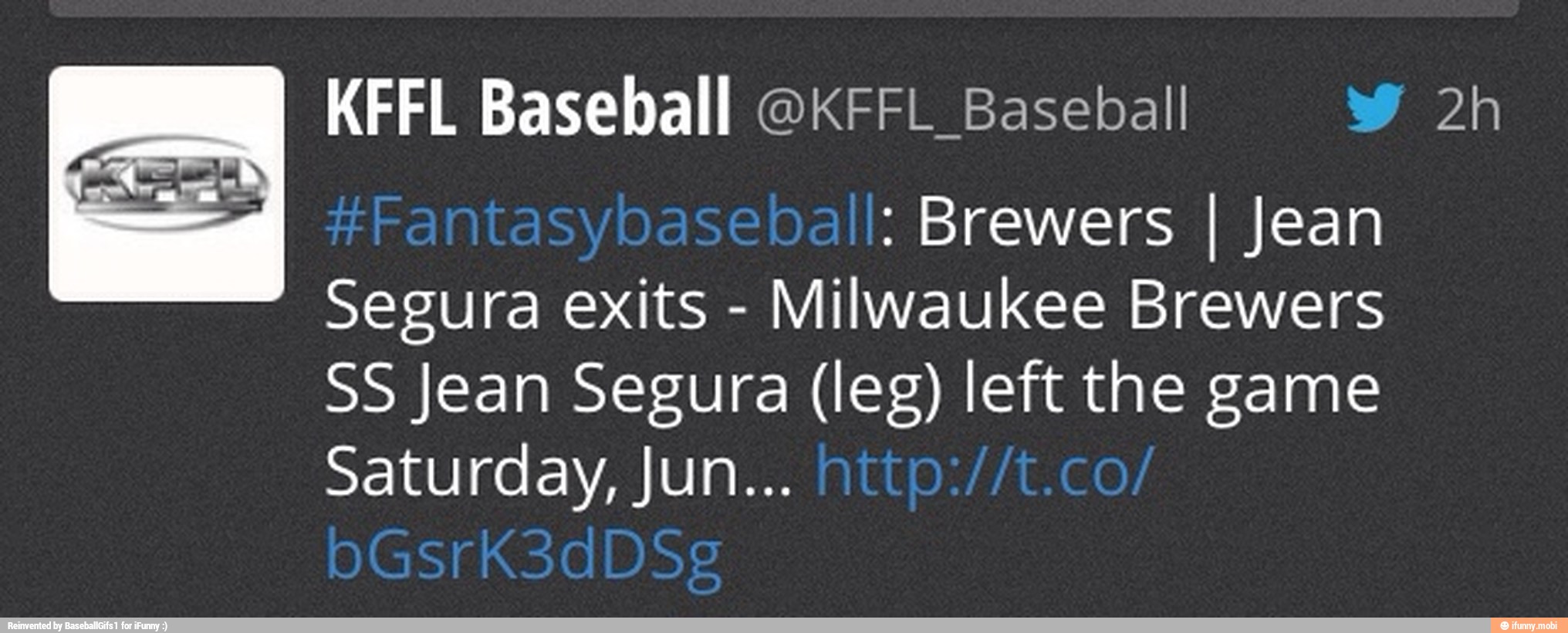 A Brewers I Jean
Segura exits
Milwaukee Brewers
SS Jean Segura (leg) left the game
Saturday, Jun...