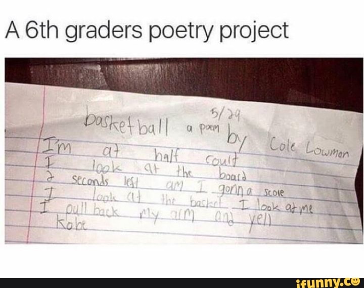 A 6th graders poetry project - )