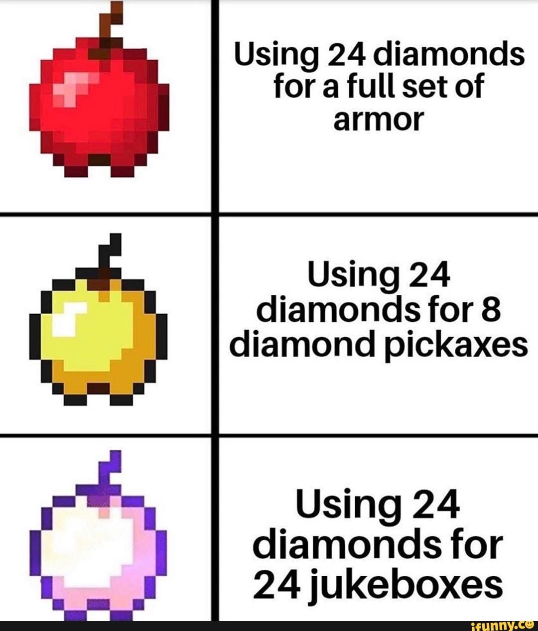 Using 24 Diamonds For A Full Set Of Armor Using 24 Diamonds For 8   F333be69f14da866a69f391bb867b1d663cab7b89f10cd4bf7a18f3bedc706c4 1 