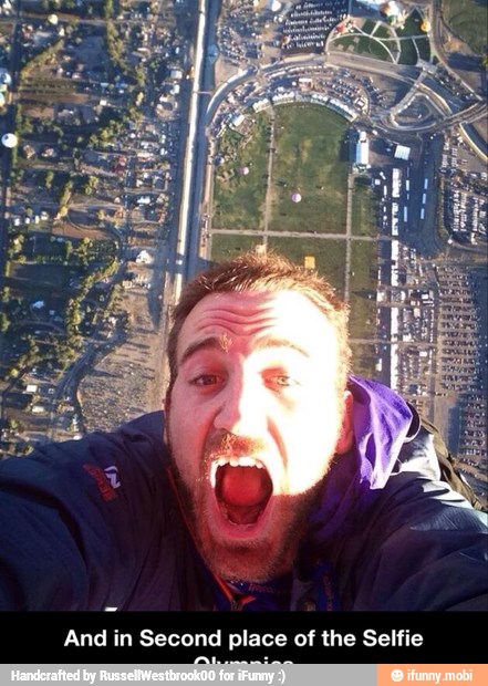 And in Second place of the Selfie Olympics