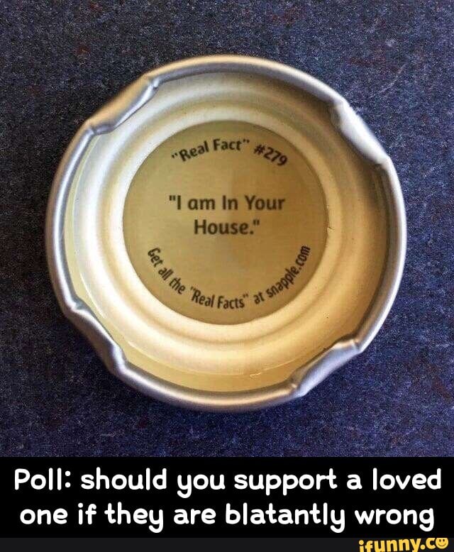 Poll: should you support a loved
one if they are blatantly wrong - Poll: should you support a loved one if they are blatantly wrong