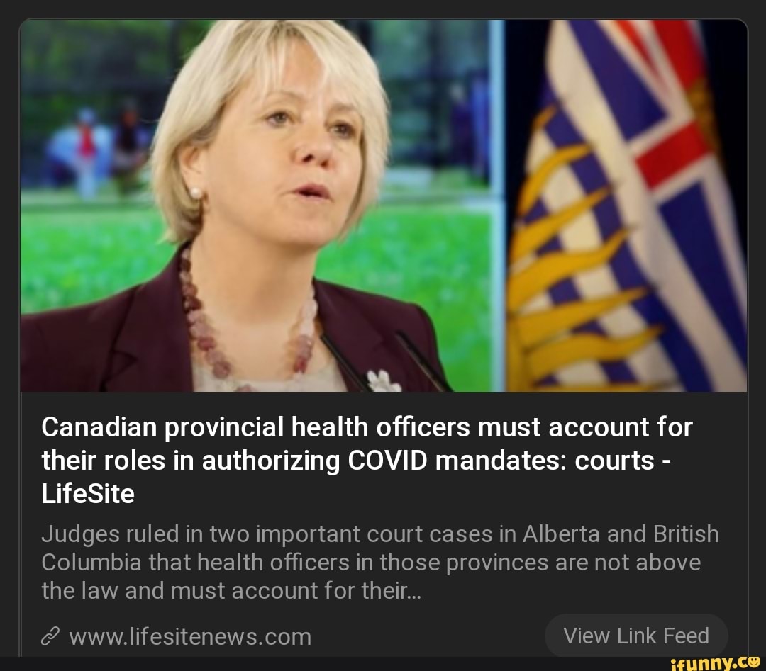 Canadian provincial health officers must account for their roles in ...