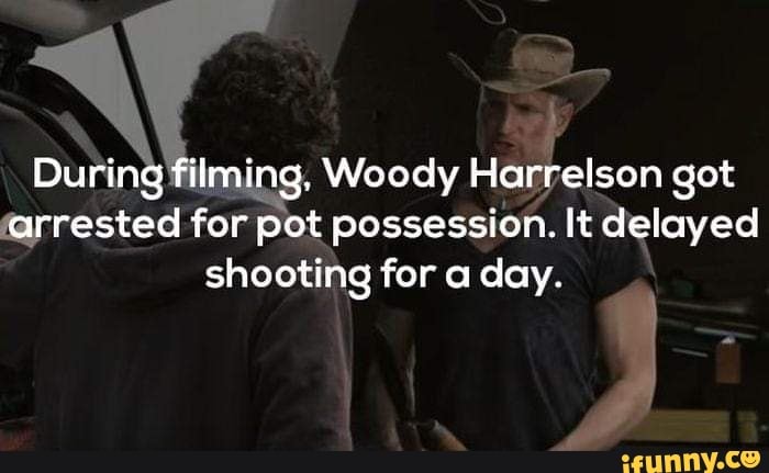 During filming, Woody son got arrested for pot possession. It delayed shooting for a day.