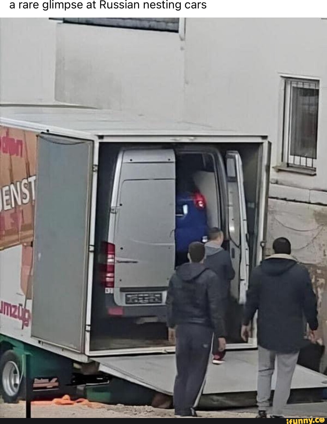 Rare glimpse at Russian nesting Cars - iFunny