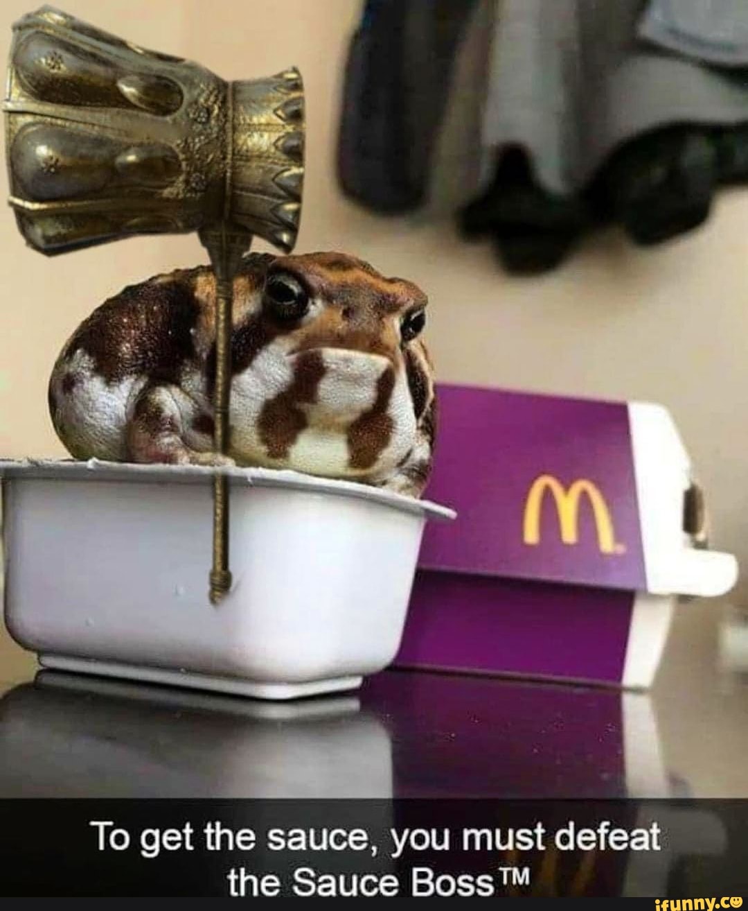 To get the sauce, you must defeat the Sauce Ross iFunny