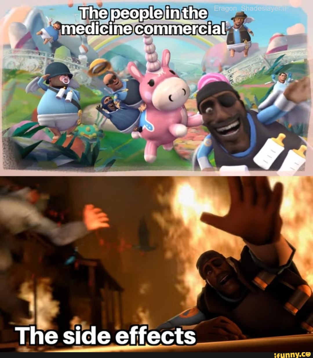 The people inthe medicine commercial -
_ Op
The side effects