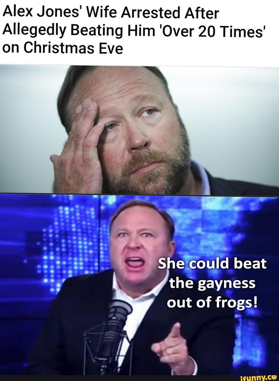 Alex Jones' Wife Arrested After Allegedly Beating Him 'Over 20 Times ...