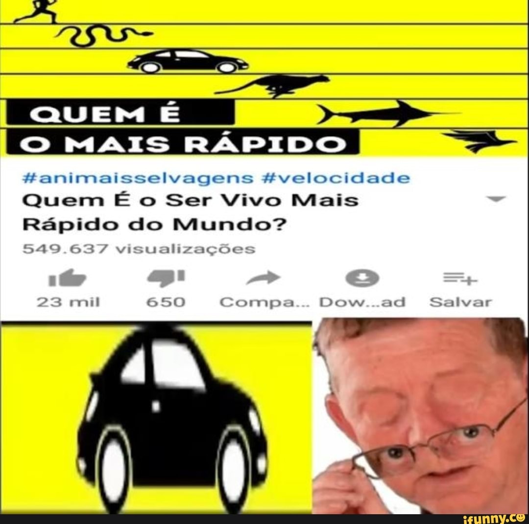 O MAIS RÁPIDO
tanimaisselvagens velocidade
Quem É o Ser Vivo Mais Rápido do Mundo?
549.637 visualizações
23 mil 650 Compa Dow...ad Salvar