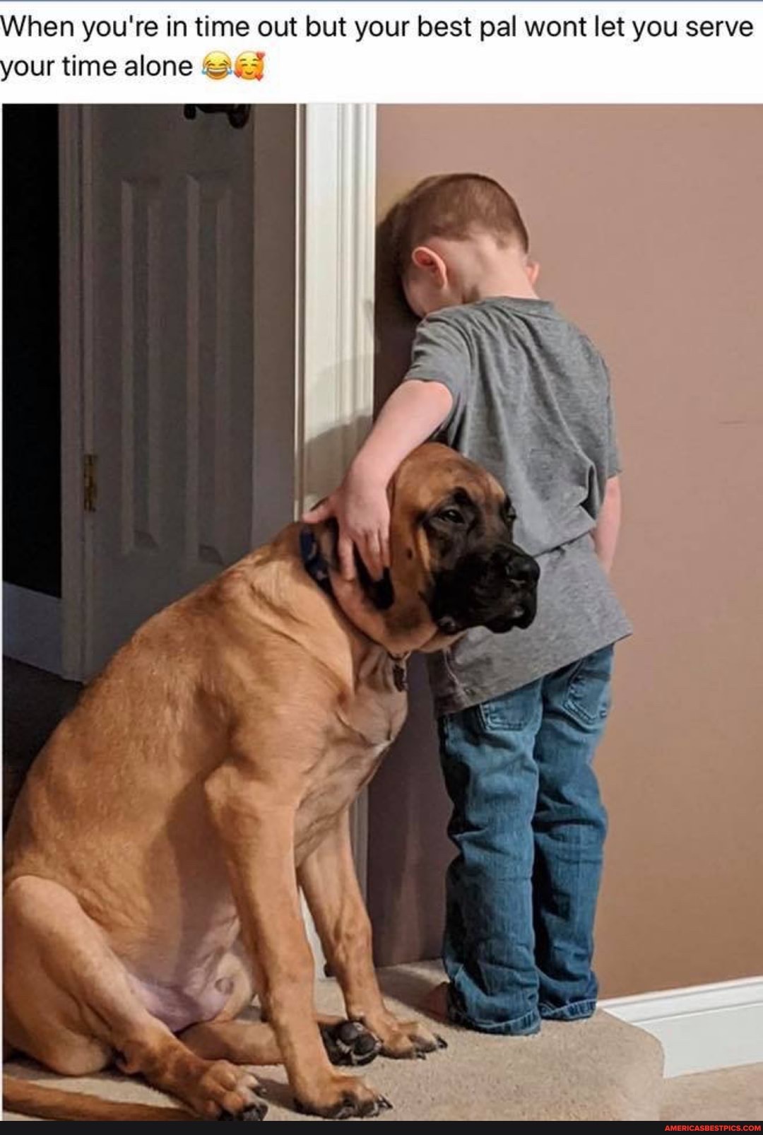 When you're in time out but your best pal wont let you serve your time alone