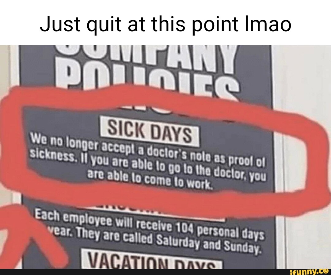 sick of work funny