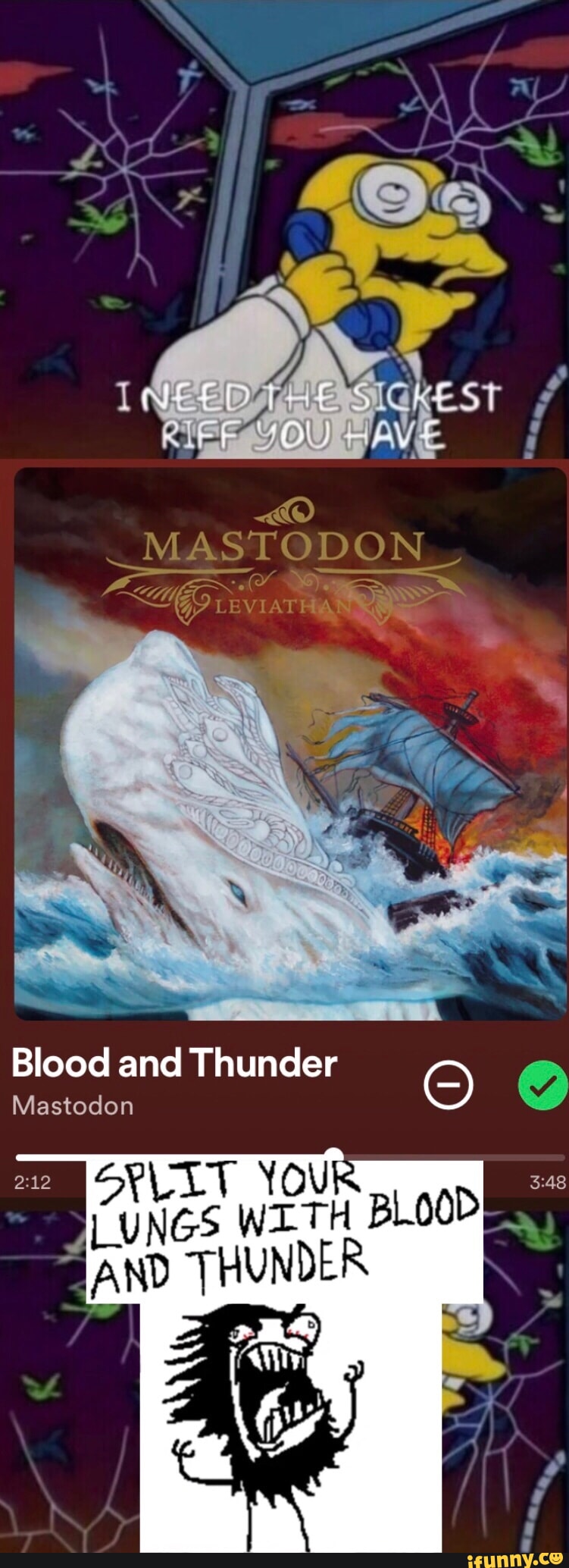 YOU KO MASTODON. I Blood and Thunder BLOOD THUNDER Mastodon - iFunny