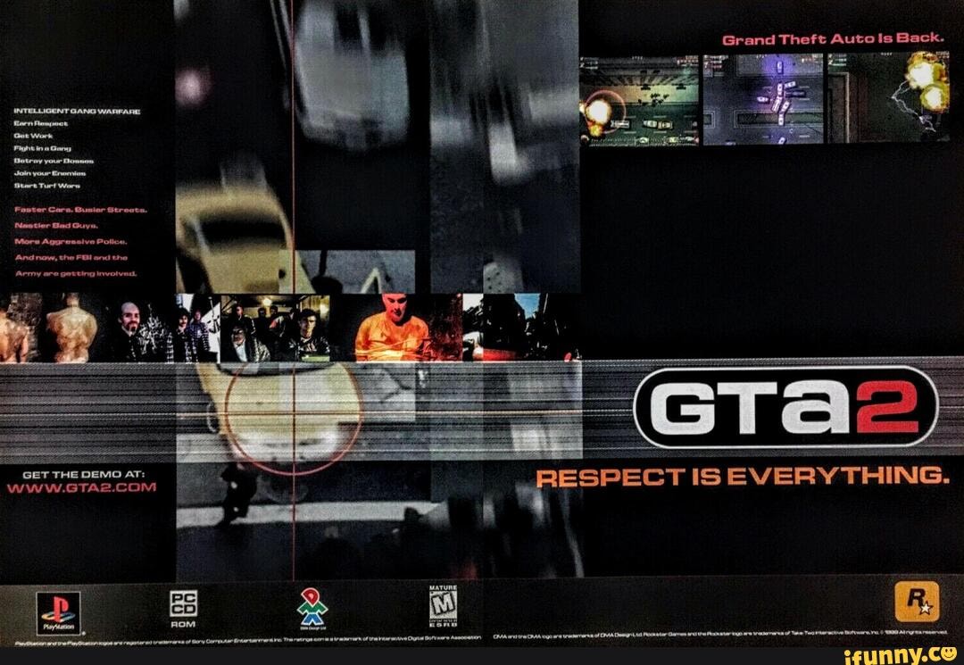 Grand Theft Auto 2/GTA2 - videogames advert in the late '90s (Dreamcast ...