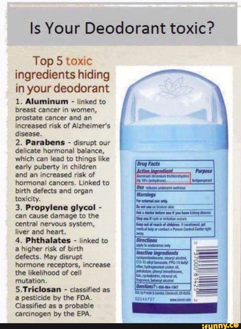 Toxic Deodorant ls Your Deodorant toxic? Top 5 toxic ingredients