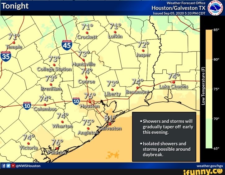 Weather Forecast Office TX Issued Sep PMcDT *Showers And Storms Will ...