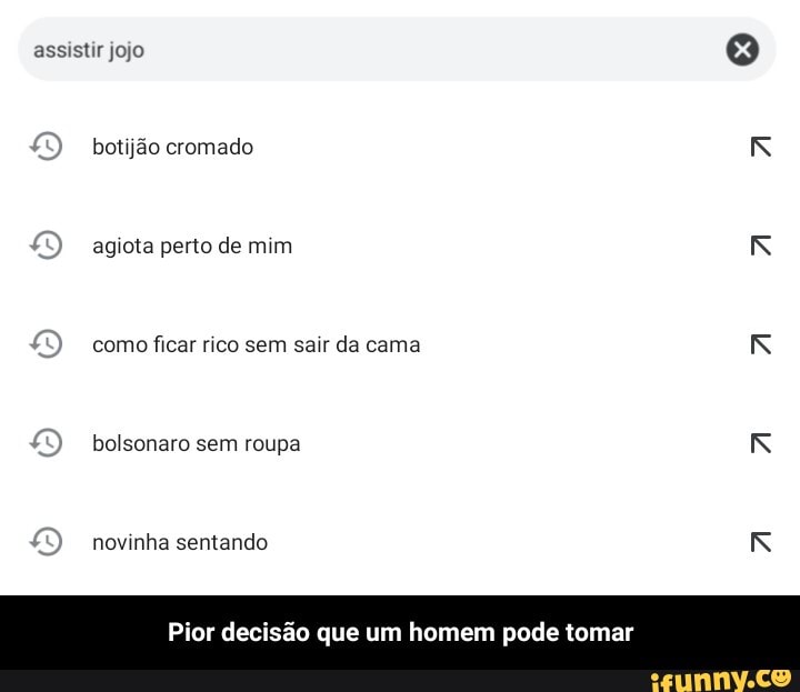 um homem pode
£9) botijão cromado iN
tomar Pior decisão que - Pior decisão que um homem pode tomar