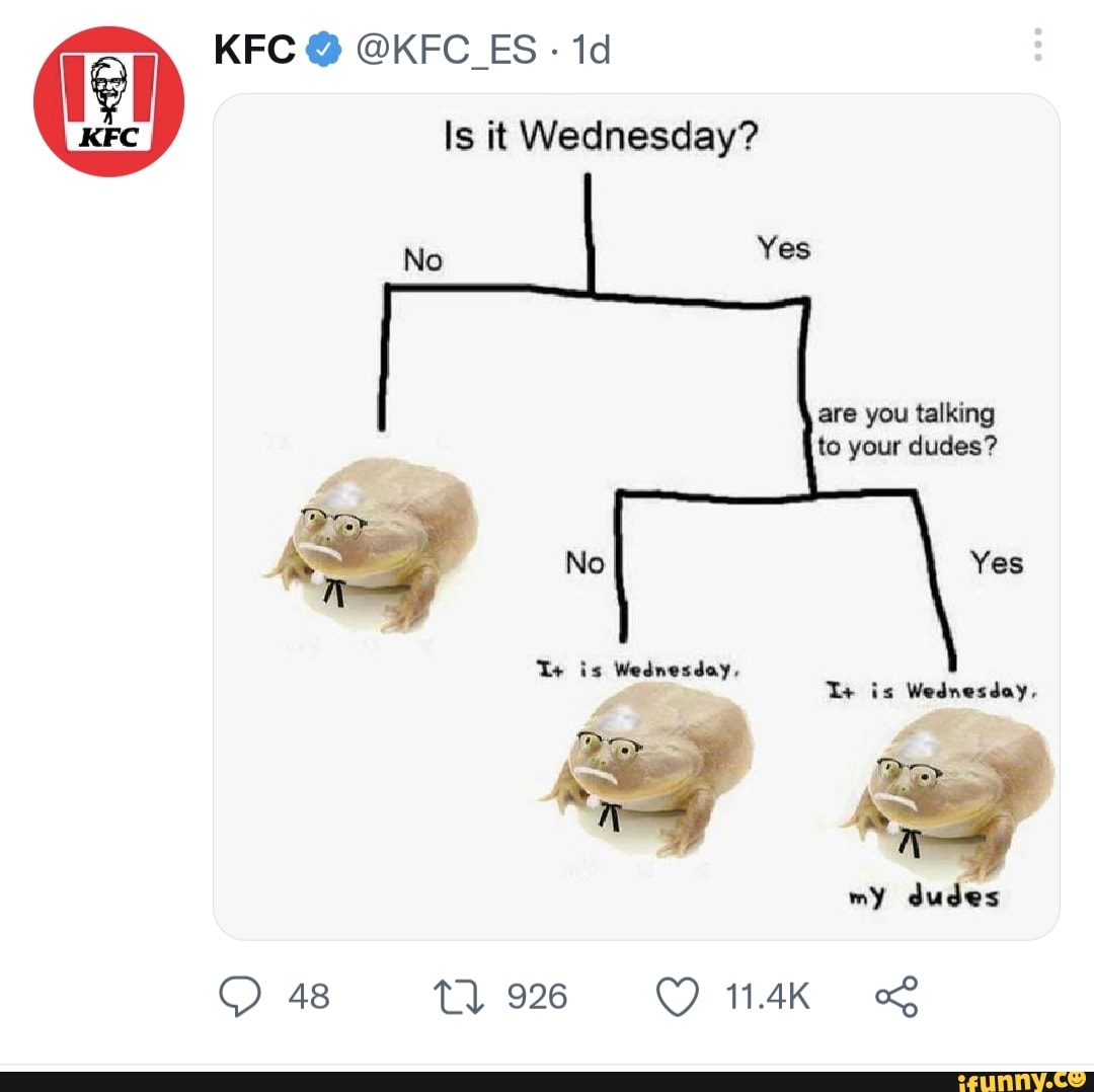 Its wednesday my dudes мем