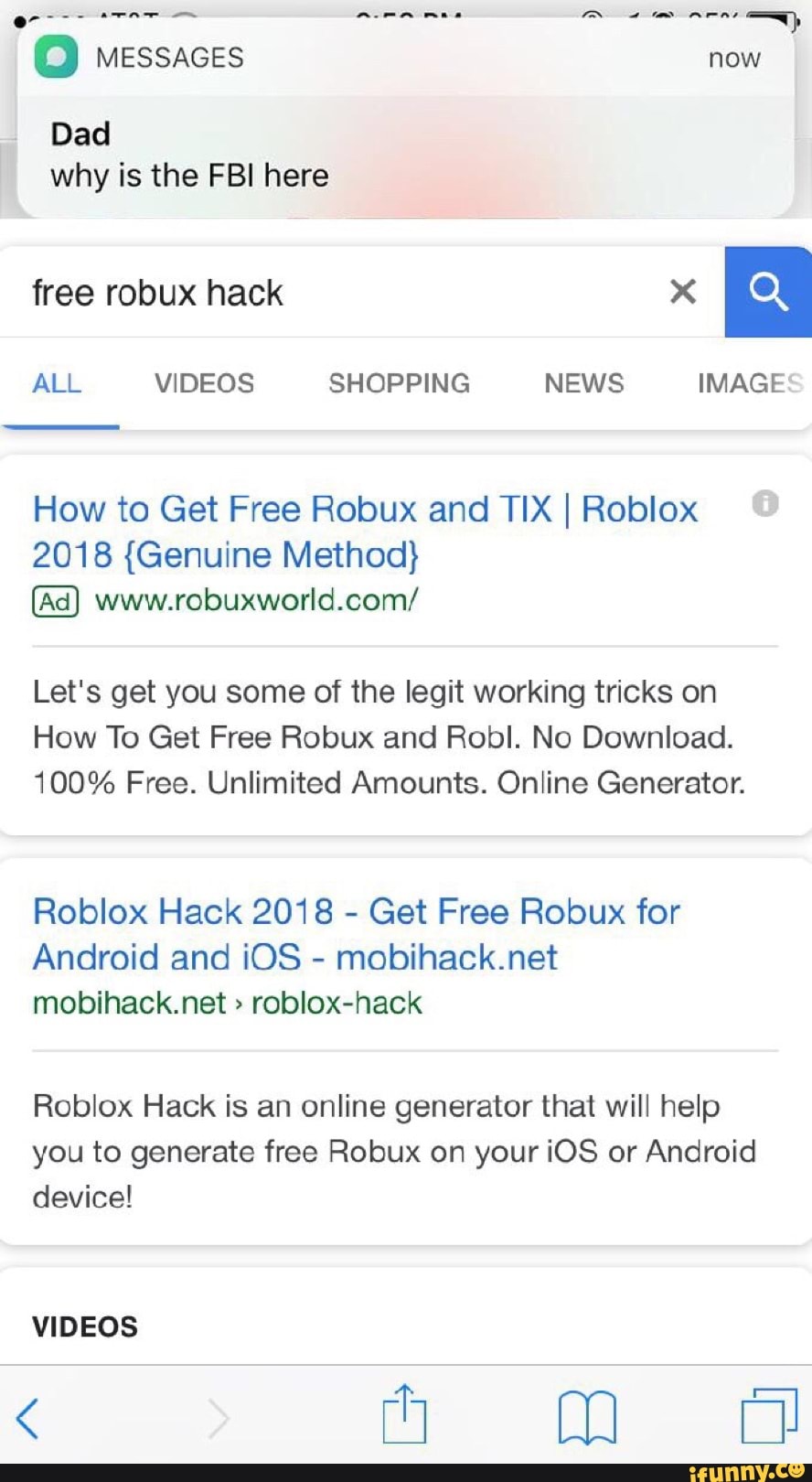 Uq O Messages Now Dad Why Is The Fbi Here How To Get Free Robux And Tix I Roblox 2018 Genuine Method Www Robuxworld Com Let S Get You Some Of The Legit Working