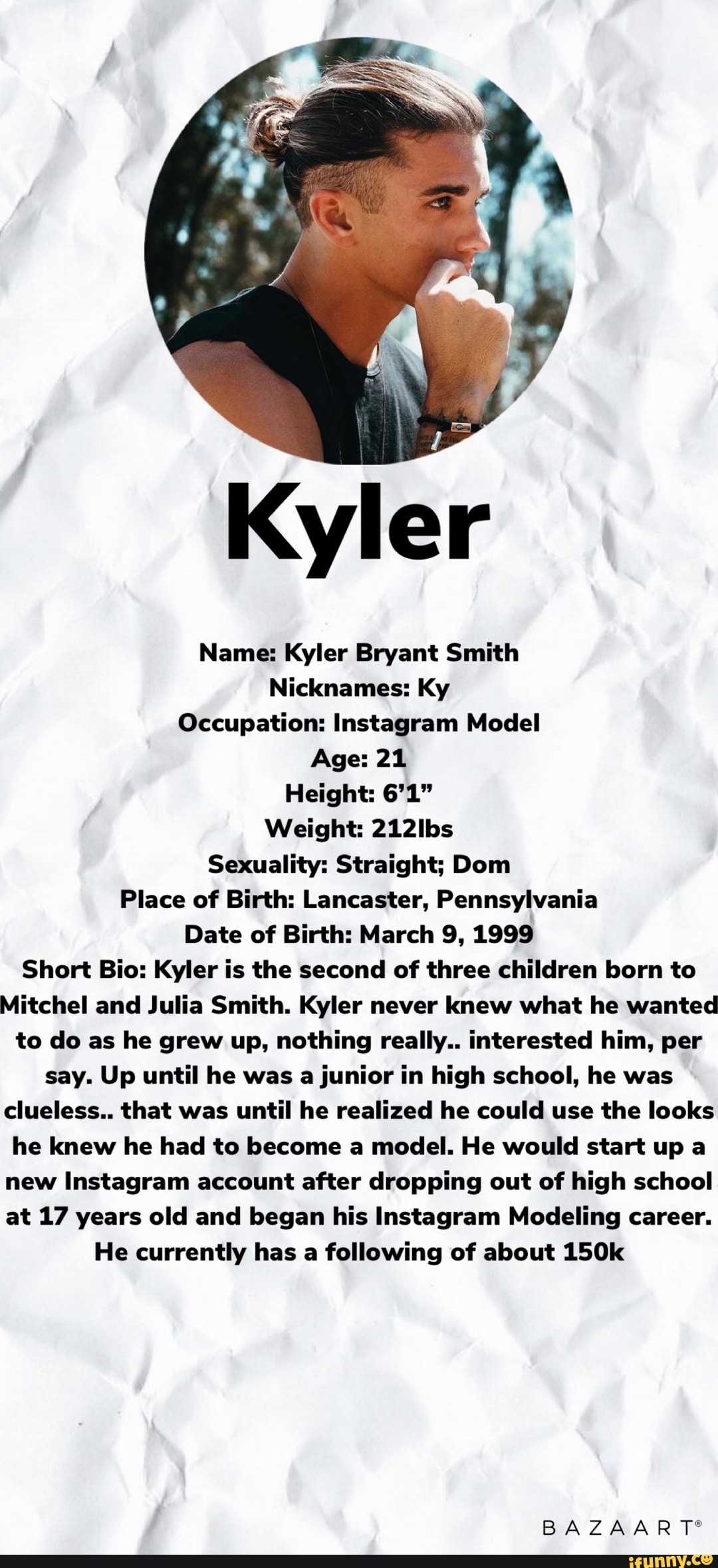 Name Kyler Bryant Smith Nicknames Ky Occupation Instagram Model Age