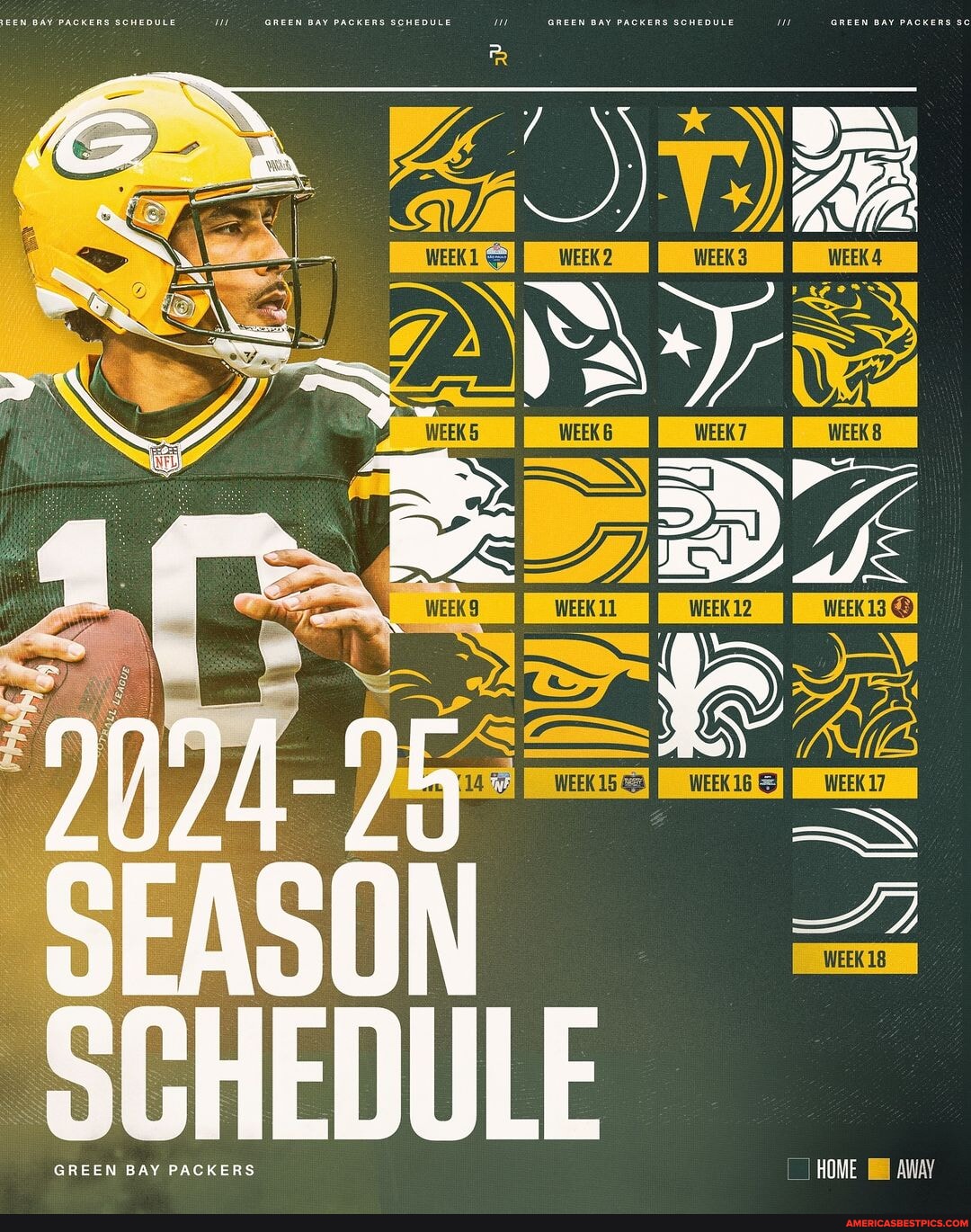 This is the full leaked schedule for GB’s 2024 season! How we feeling