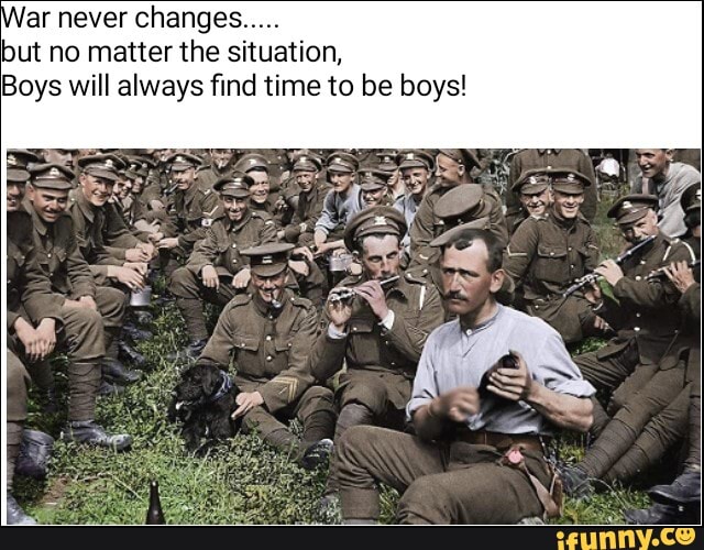 but no matter the situation,
Boys will always find time to be boys!