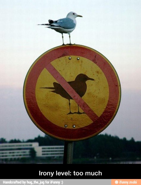 Irony level: too much - Irony level: too much