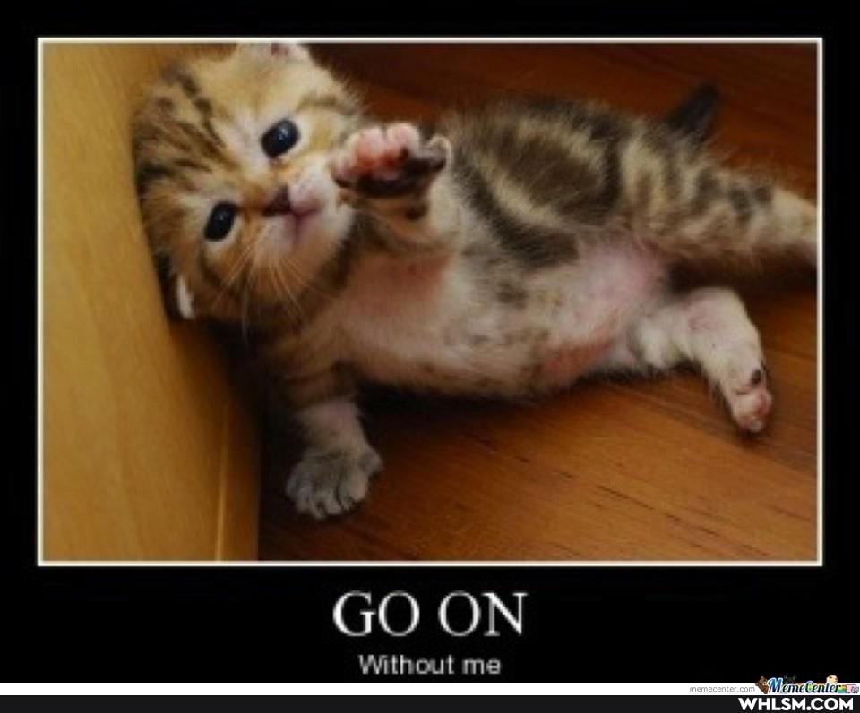 GO ON
Without me