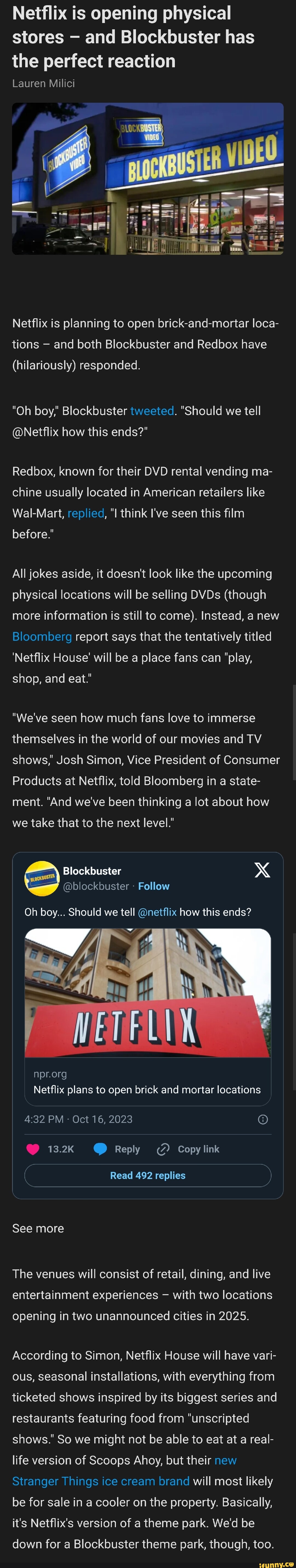 Netflix plans to open brick-and-mortar locations in 2025