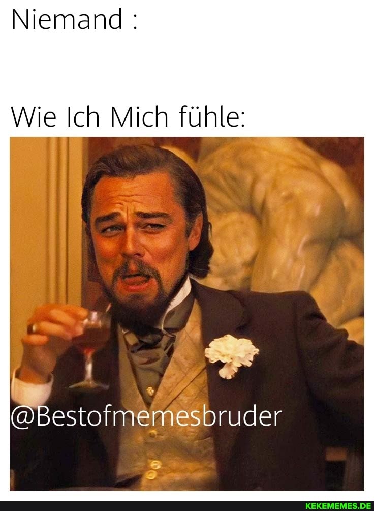 Niemand:
Wie Ich Mich fühle:
@Bestofmemesbruder