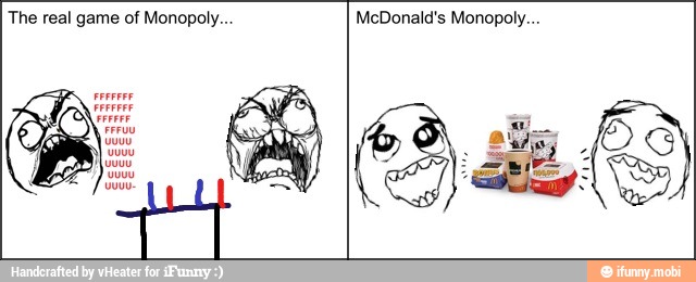 The real game of Monopoly... McDonald's Monopoly...