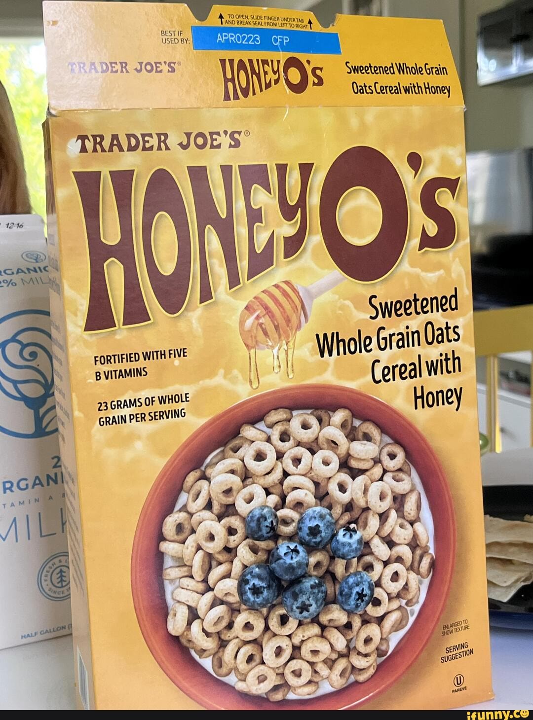 BESTIF USED BY; Sweetened WholeGrain Qats Cereal with Honey TRADER JOE