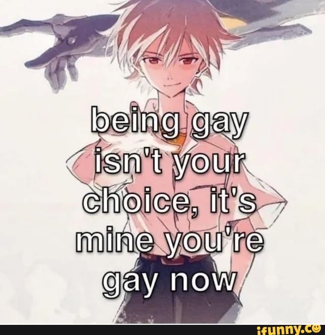 Being Gay "isn Tyour 'Choice. It's Mine You're Qay Now - IFunny