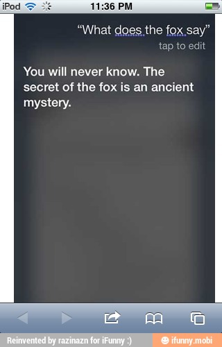 "What does the fox. say"
AORTA AS
secret of the fox is an ancient
mystery.