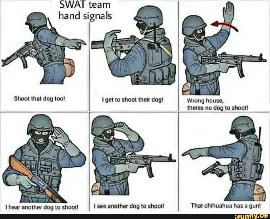 gun dog hand signals