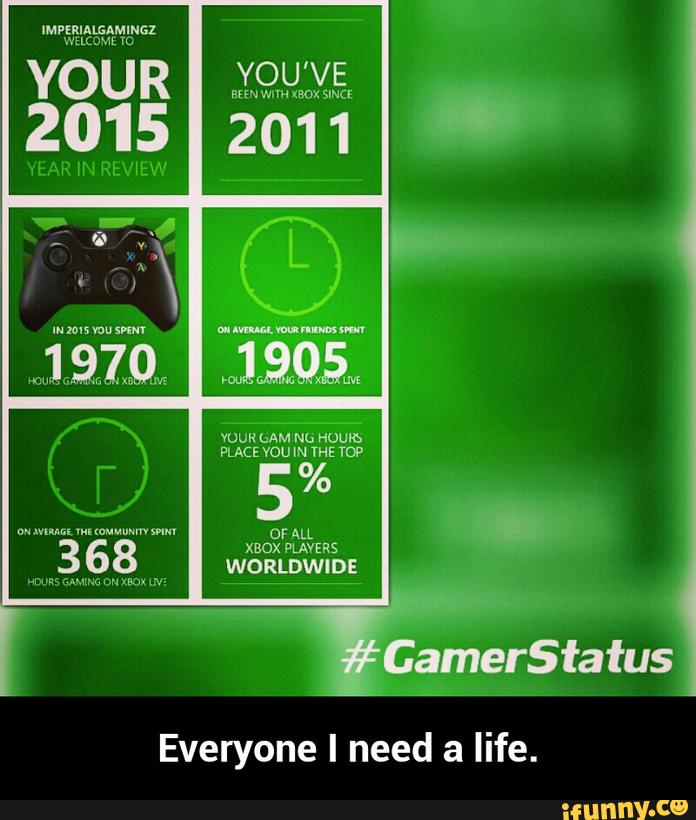 Everyone I need a life.