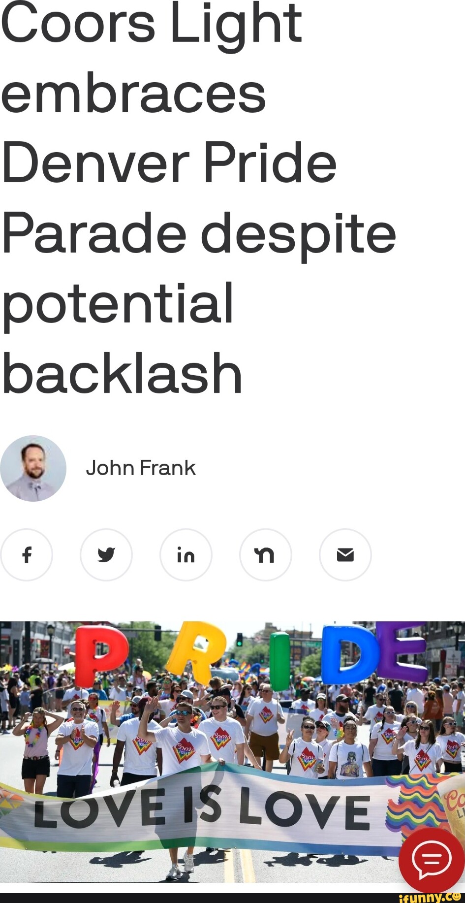 Coors Light embraces Denver Pride Parade despite potential backlash