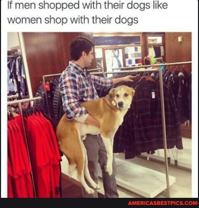 ir men shopped with their dogs like women shop with their dogs