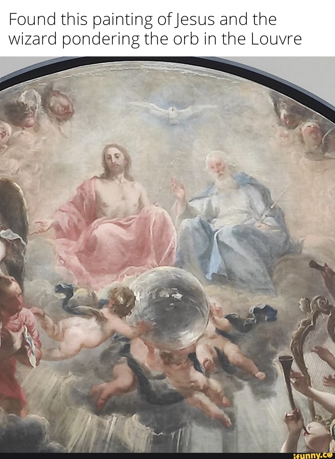 Found this painting of Jesus and the wizard pondering the orb in the